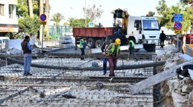 Güzelyalı’daki menfez yenileme çalışması yarılandı