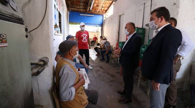 Bergama’da kaymakam ve belediye başkanından ‘Koronavirüs’ denetimi