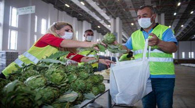 Kooperatiflerin ürünleri yardım kolilerinde