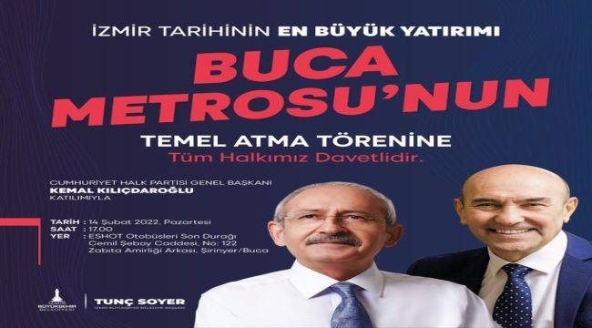 Buca Metrosu’nun temeli yarın atılıyor