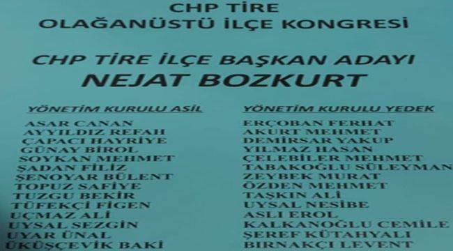 CHP Tire'de Nejat Bozkurt, kazandı