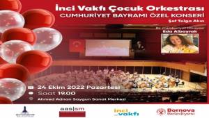 İNCİVAK Çocuk Orkestrası Cumhuriyet için sahnede