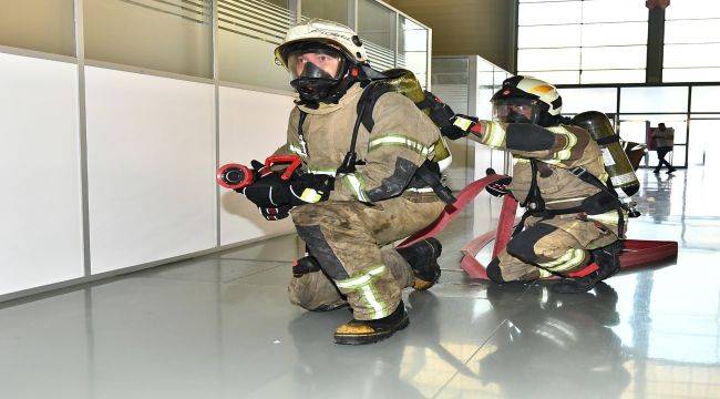 İzmir Büyükşehir Belediyesi’nden yangın tatbikatı