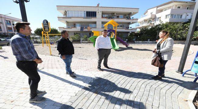 Menderes'ta park ve yeşil alan çalışmaları 