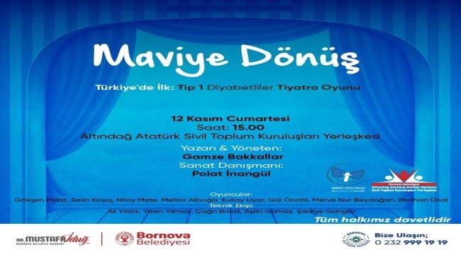 Bornova’da diyabetlilerden ‘Maviye Dönüş’ oyunu 