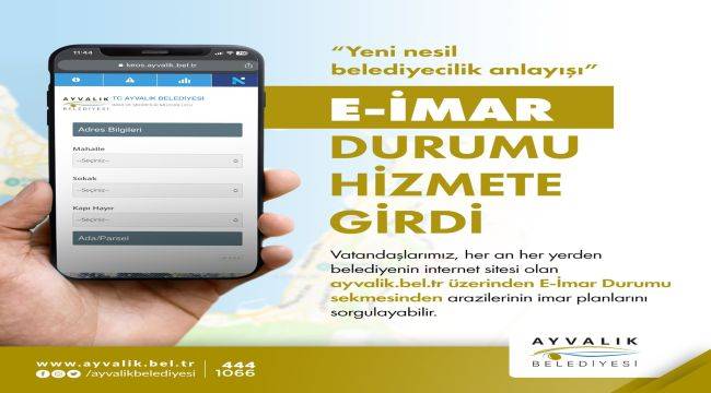 Ayvalık Belediyesi’nden e-imar hizmeti