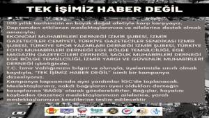 İzmirli Gazeteciler, “TEK İŞİMİZ HABER DEĞİL” dedi