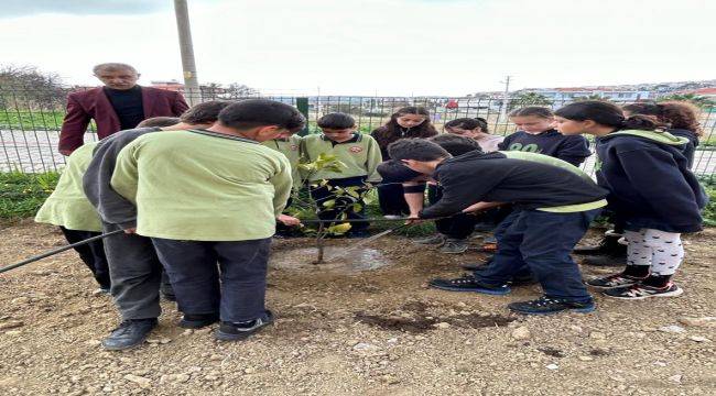 Çeşme’de okul bahçeleri meyve bahçesine dönüşüyor