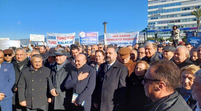 Soyer altyapı törenini Cumhuriyet Meydanı’nda yaptı