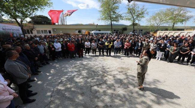 Filiz Başkan belediye emekçileriyle bayramlaştı