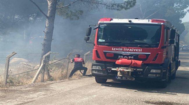 Bergama’da orman yangınına müdahale ediliyor