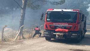 Bergama’da orman yangınına müdahale ediliyor