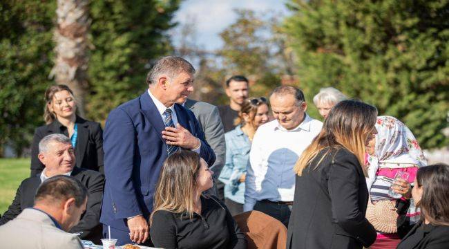 Başkan Tugay, Onur Günay'ın hayır yemeğine katıldı