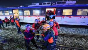 Menemen İZBAN İstasyonu’nda deprem ve kaza tatbikatı