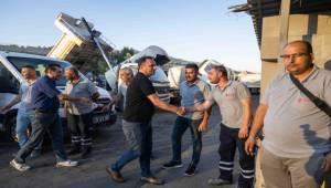 Başkan Eşki sabahın ilk ışıklarıyla sahada