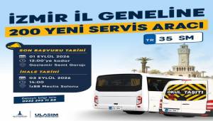 Büyükşehir’den İzmir’e 400 yeni servis aracı plakası